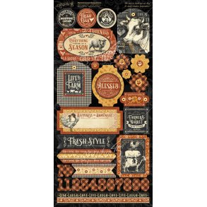 Graphic 45 Farmhouse Stickers