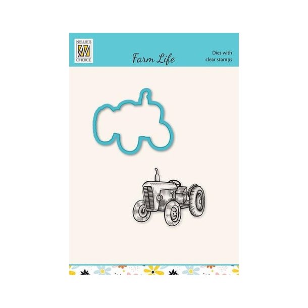 Nellie's - Dies &amp; Clearstamp "Tractor" HDCS036