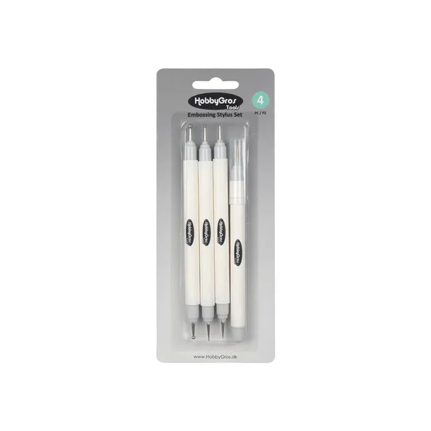 HobbyGros Tools "Embossing Set + Piercing Tool (4 pcs)" HGT024