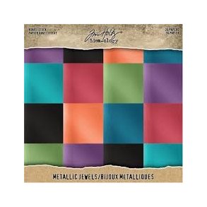 Idea-ology Tim Holtz Kraft-Stock 8x8 Inch Metallic Jewels (TH93781)