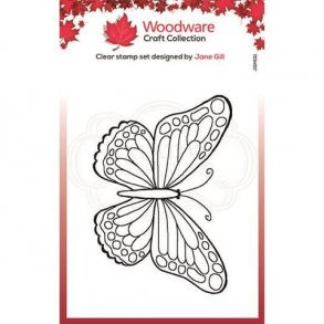 Woodware Clearstamp - JGM011 - Mini Wings - Marsh Fritillary