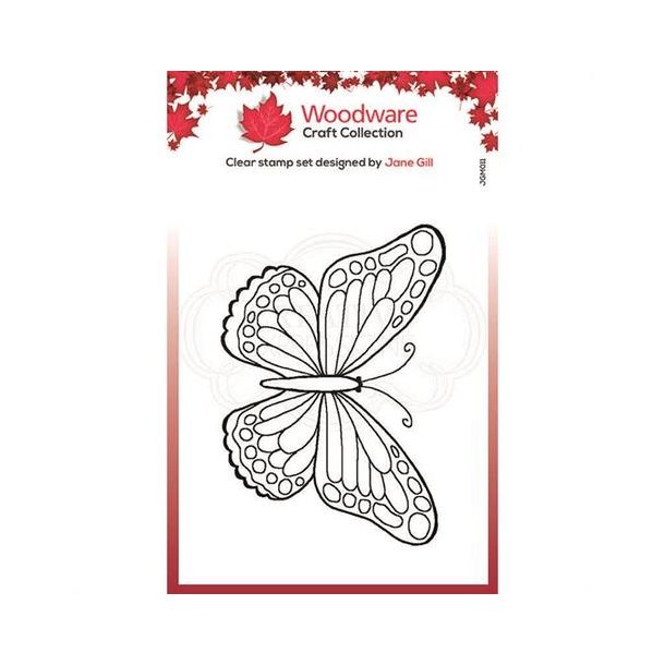 Woodware Clearstamp - JGM011 - Mini Wings - Marsh Fritillary