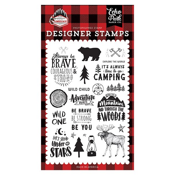 Echo Park Let's Lumberjack Designer Stamps - LU225040