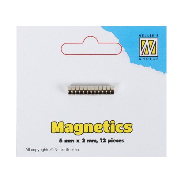 Nellie Snellen Magnets  5x2mm 12 pcs STBM002