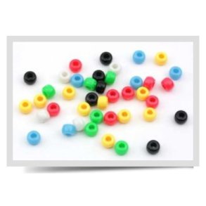 Acryl Pony perler ass. 8x6 mm, 50 gr.