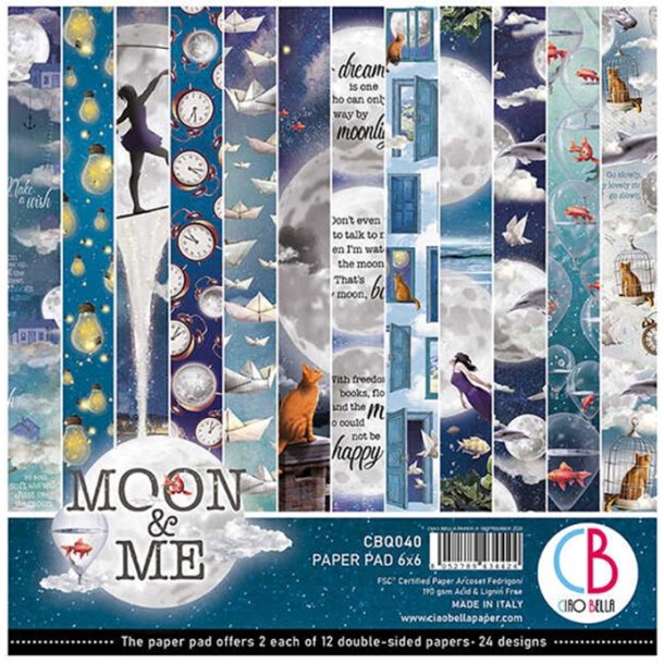 Ciao Bella Paper Pad 6x6 - CBQ040 - Moon &amp; Me
