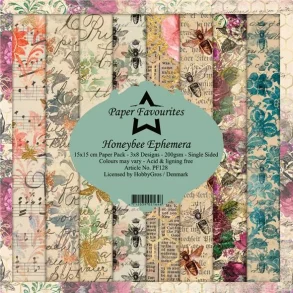 Paper Favourites Paper Pack 15x15 - PF128 - Honeybee Ephemera