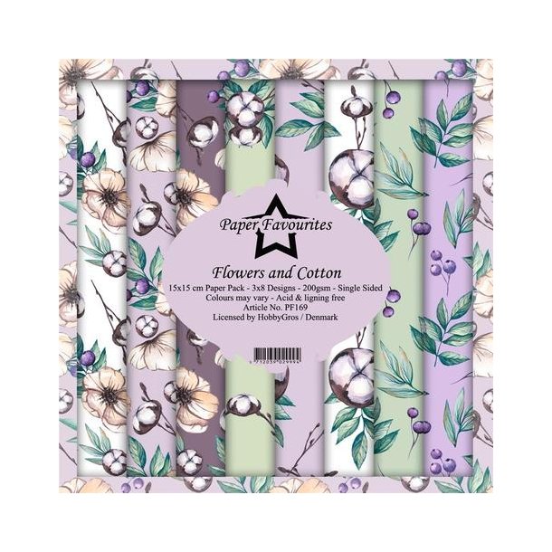 Paper Favourites Paper Pack 15x15 - PF169 - Flowers and Cotton