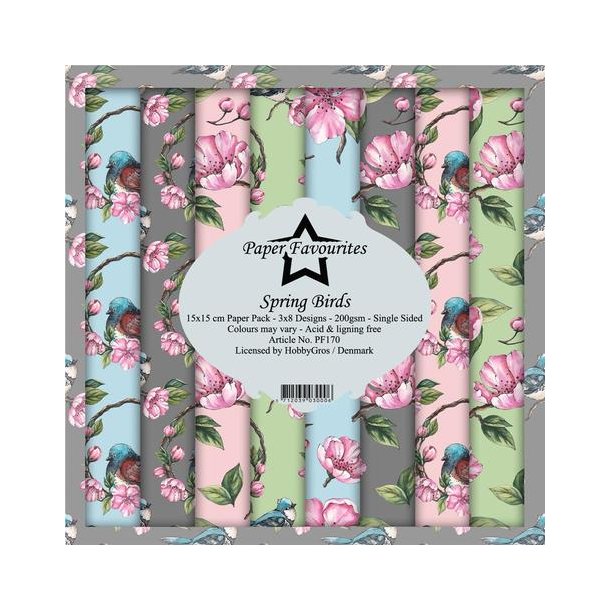 Paper Favourites Paper Pack 15x15 - PF170 - Spring Birds