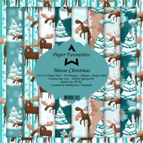 Paper Favourites Paper Pack 15x15 - PF182 - Moose Christmas