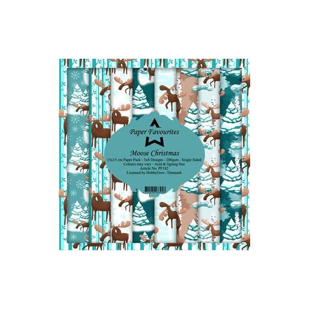 Paper Favourites Paper Pack 15x15 - PF182 - Moose Christmas