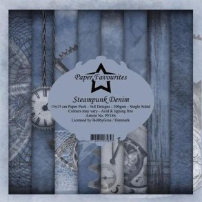 Paper Favourites Paper Pack 15x15 - PF186 - Steampunk Denim