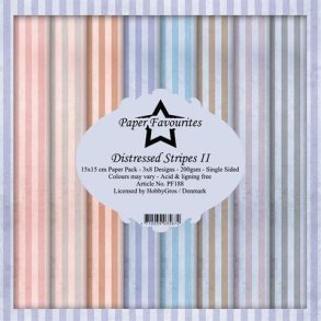 Paper Favourites Paper Pack 15x15 - PF188 - Distressed Stripes 2