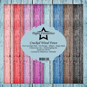 Paper Favourites Paper Pack 15x15 - PF192 - Cracked Wood Fence