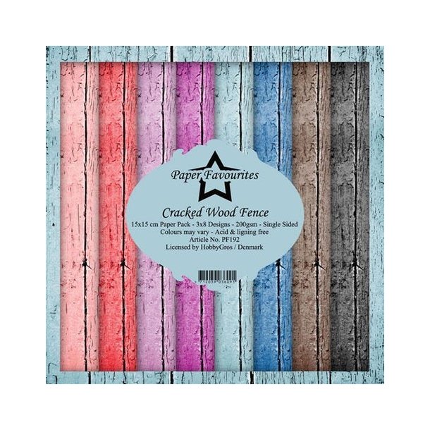 Paper Favourites Paper Pack 15x15 - PF192 - Cracked Wood Fence