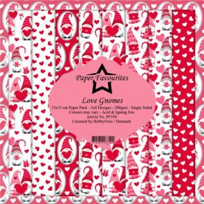 Paper Favourites Paper Pack 15x15 - PF194 - Love Gnomes