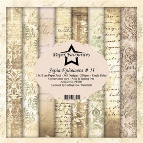 Paper Favourites Paper Pack 15x15 - PF200 - Sepia Ephemera #II