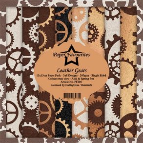 Paper Favourites Paper Pack 15x15 - PF206 - Leather Gears