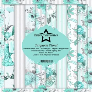 Paper Favourites Paper Pack 15x15 - PF213 - Turquoise Floral