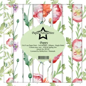 Paper Favourites Paper Pack 15x15 - PF238 - Poppy
