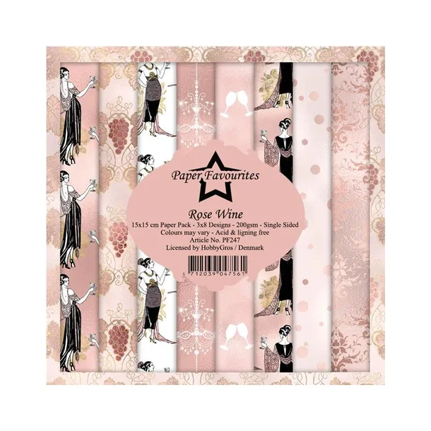 Paper Favourites Paper Pack 15x15 - PF247 Rose Wine 