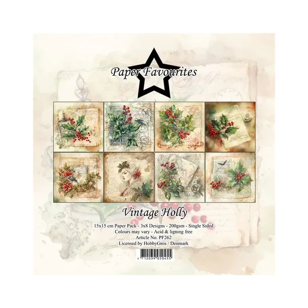 Paper Favourites Paper Pack "Vintage Holly" PF262 