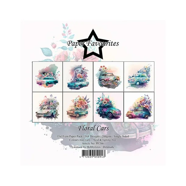 Paper Favourites Paper Pack "Floral Cars" PF266 