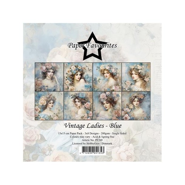 Paper Favourites Paper Pack "Vintage Ladies - Blue" PF269