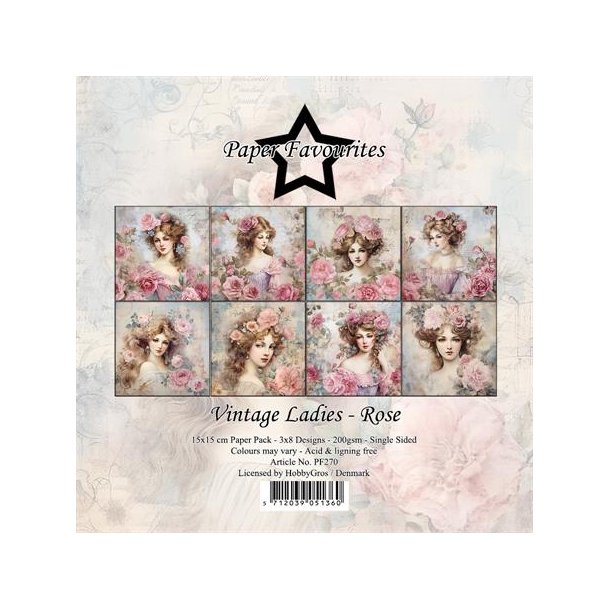 Paper Favourites Paper Pack"Vintage Ladies - Rose" PF270