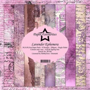 Paper Favourites Paper Pack 30x30 - PF340 - Lavender Ephemera