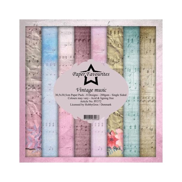 Paper Favourites Paper Pack 30x30 - PF372 - Vintage Music