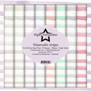 Paper Favourites Paper Pack 30x30 - PF373 - Watercolour Stripes