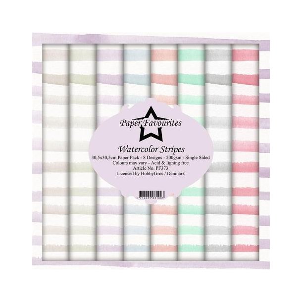 Paper Favourites Paper Pack 30x30 - PF373 - Watercolour Stripes