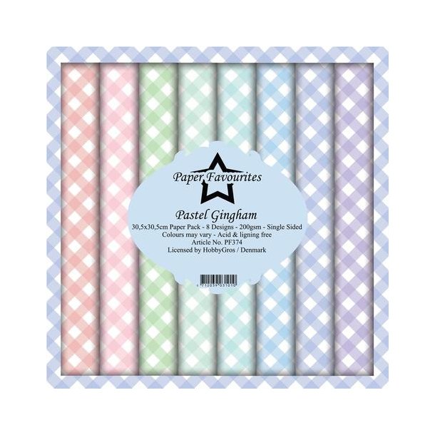 Paper Favourites Paper Pack 30x30 - PF374 - Pastels Gingham 