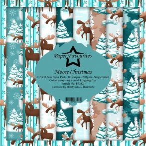 Paper Favourites Paper Pack 30x30 - PF382  - Moose Christmas