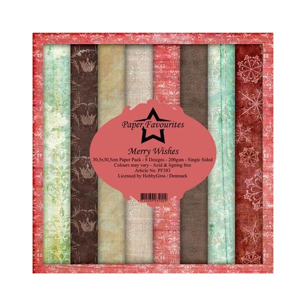 Paper Favourites Paper Pack 30x30 - PF383  - Merry Whishes