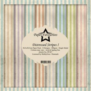Paper Favourites Paper Pack 30x30 - PF387  - Distressed Stripes I