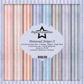 Paper Favourites Paper Pack 30x30 - PF388  - Distressed Stripes 2