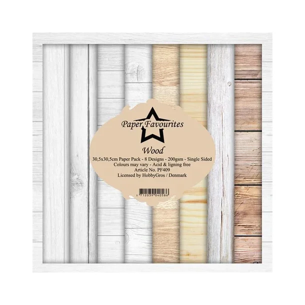 Paper Favourites Paper Pack 30x30 - PF409  - Wood