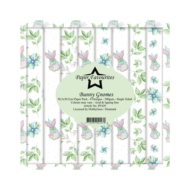 Paper Favourites Paper Pack Bunny Gnomes PF429