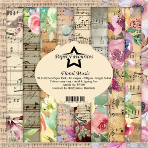 Paper Favourites Paper Pack Floral Music PF440