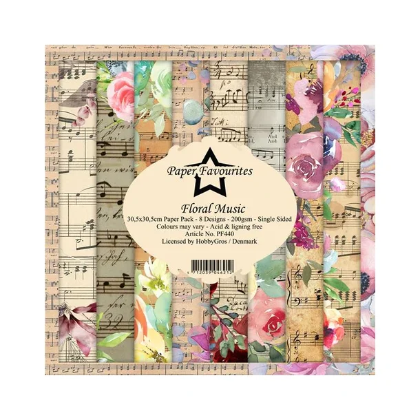 Paper Favourites Paper Pack Floral Music PF440