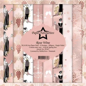 Paper Favourites Paper Pack Rose Wine  PF447