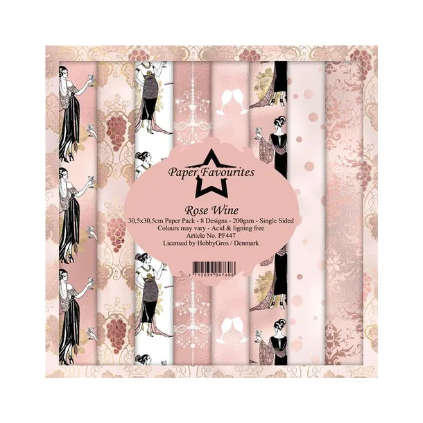 Paper Favourites Paper Pack Rose Wine  PF447