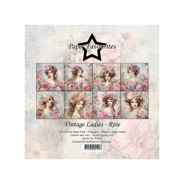 Paper Favourites Paper Pack  "Vintage Ladies - Rose" PF470