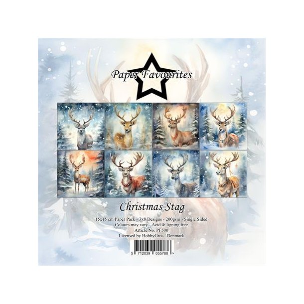 Paper Favourites Paper Pack 15x15 "Christmas Stag" PF500