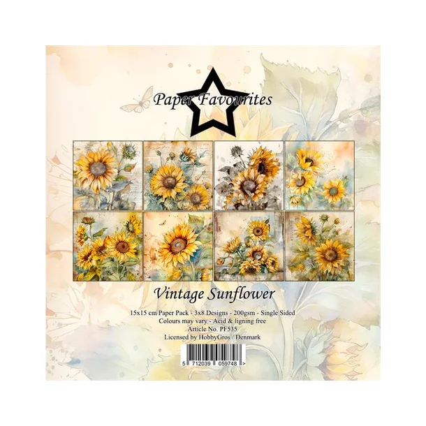 Paper Favourites Paper Pack "Vintage Sunflower" PF535