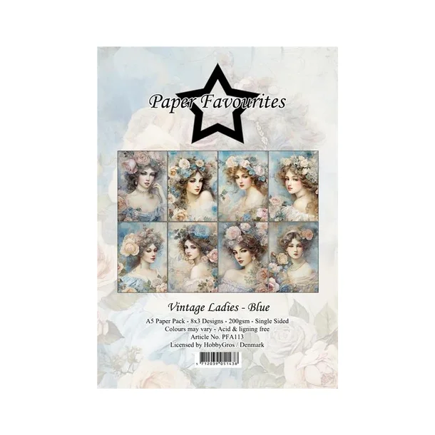 Paper Favourites Paper Pack "Vintage Ladies - Blue" PFA113