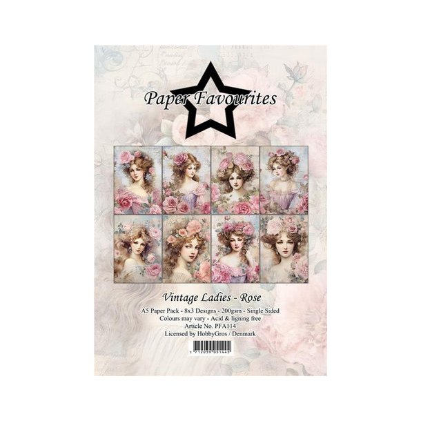 Paper Favourites Paper Pack "Vintage Ladies - Rose" PFA114