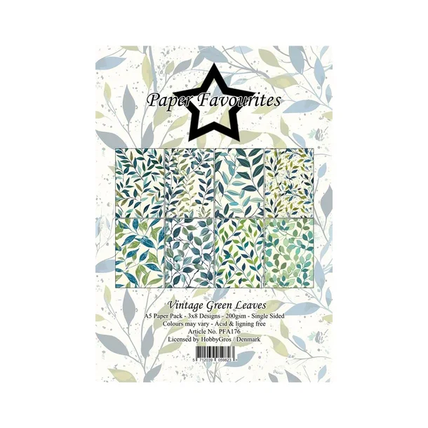 Paper Favourites Paper Pack "Vintage Green Leaves"  PFA176